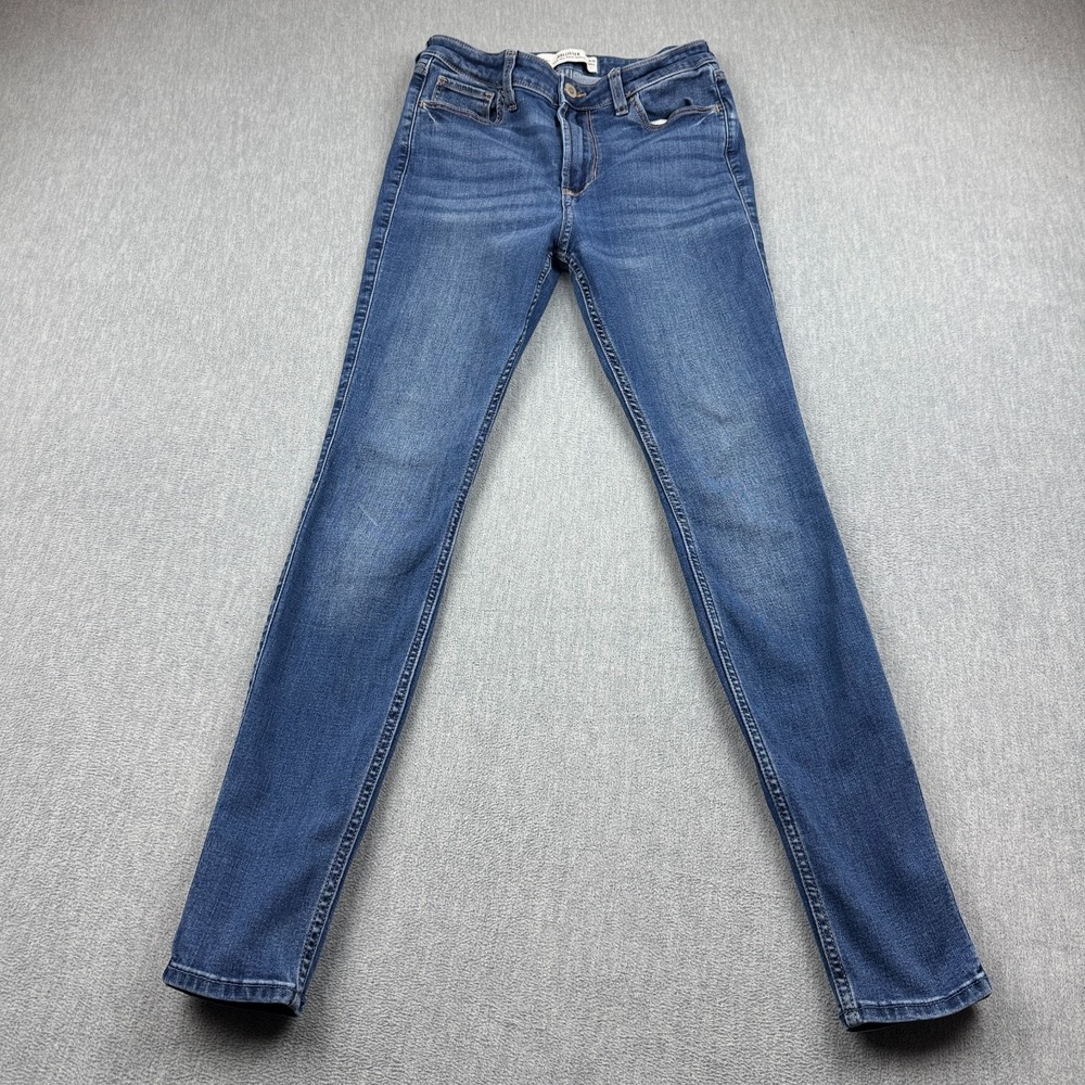 Hollister Jeans 28x30 Womens Blue High Rise Super Skinny Denim Stretch Pockets